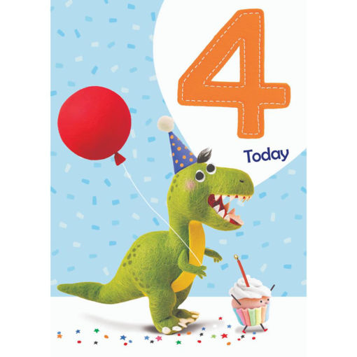 Picture of 4 TODAY BIRTHDAY CARD DINOSAUR